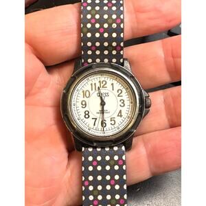 VTG women's 35mm Guess 1991 Watch, Black Metal Case, Water Resistant